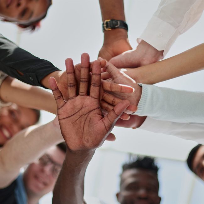 close up. portrait of a large group of diverse business people.